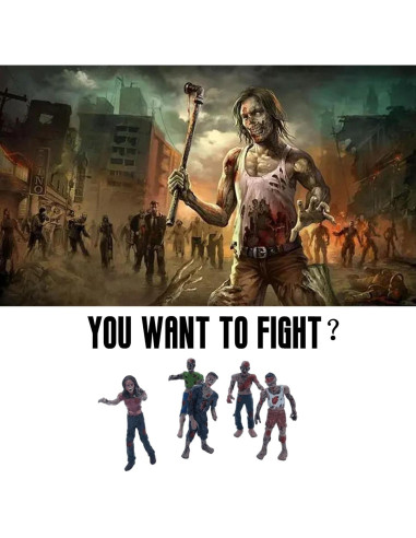 Figuras de Acción IMIREUXY Ejército y Zombis 12PCS Verde