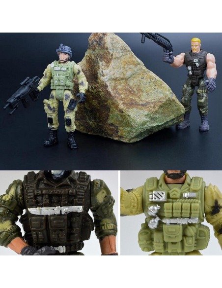 Figuras de Acción IMIREUXY Ejército y Zombis 12PCS Verde Figuras de Acción IMIREUXY Ejército y Zombis 12PCS Verde