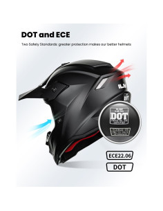 Casco ILM Z705 para Niños Off Road Negro Mate M 2