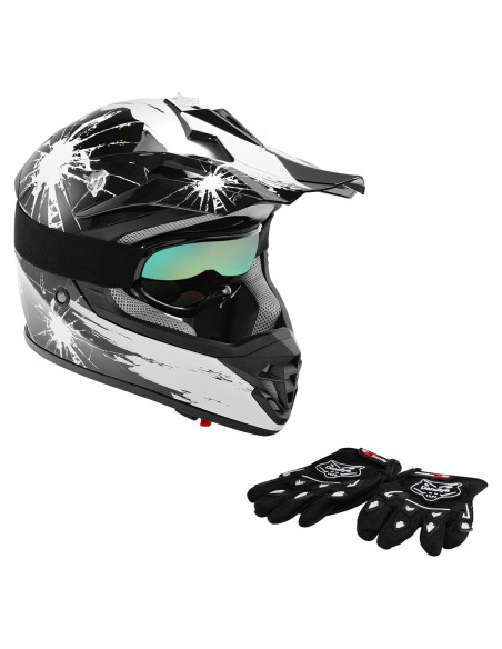 Casco de Motocross XFMT para Niños con Gafas y Guantes Casco de Motocross XFMT para Niños con Gafas y Guantes