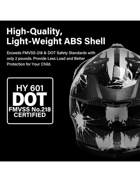 Casco de Motocross XFMT para Niños con Gafas y Guantes Casco de Motocross XFMT para Niños con Gafas y Guantes