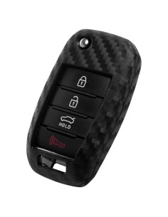 Funda de Llave Silicona Fibra de Carbono KIA Forte Optima Rio