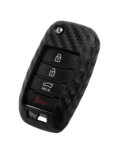 Funda de Llave Silicona Fibra de Carbono KIA Forte Optima Rio