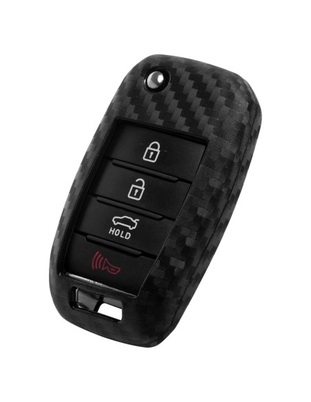 Funda de Llave Silicona Fibra de Carbono KIA Forte Optima Rio