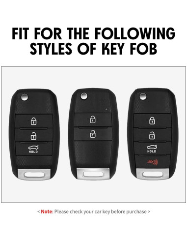 Funda de Llave Silicona Fibra de Carbono KIA Forte Optima Rio