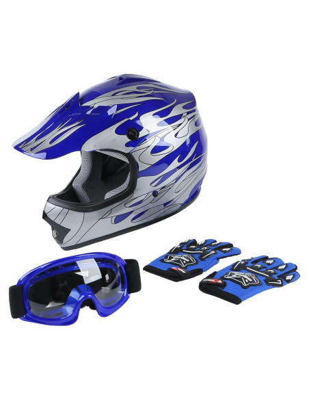 Casco XFMT Offroad Llama Azul XL para Motocicleta Casco XFMT Offroad Llama Azul XL para Motocicleta