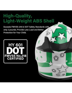 Casco XFMT Offroad Estrella Verde S/M/L/XL para Motociclismo 2