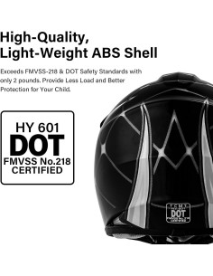 Casco Motocross XFMT DOT Niños Arañas Negras Mediano 2