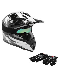 Casco de Motocross XFMT para Niños con Gafas y Guantes