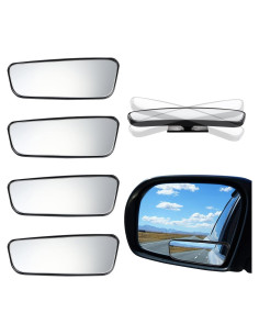 Espejos de Punto Ciego Tallew 4 Piezas Convexos 95x35mm