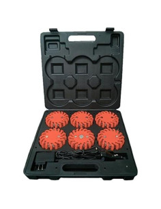 Caja de 6 Luces LED Recargables ESafety RPF16LM6 Rojo