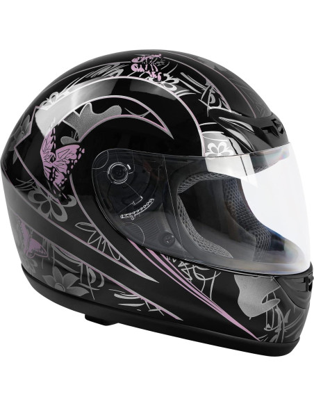 Casco Integral TCMT para Adultos Pequeño Mariposa Negra