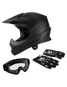 Casco Infantil TCT-MOTORPARTS Negro Mate para Motocross