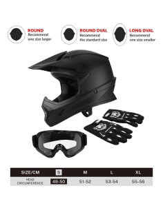 Casco Infantil TCT-MOTORPARTS Negro Mate para Motocross 2