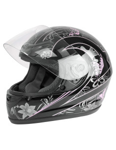 Casco Integral TCMT Mediano Mariposa Negra Motociclismo