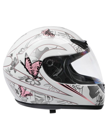 Casco Integral TCMT Rosa Mariposa para Adultos 1.90 kg