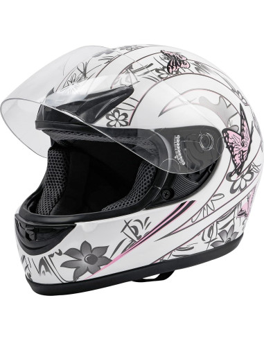 Casco Integral TCMT Rosa Mariposa para Adultos 1.90 kg