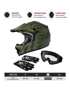 Casco de Motocross TCT-MOTORPARTS Niños Grande ATV 2