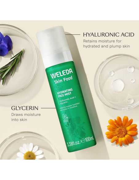 Weleda Skin Food Hidratante Facial Mist 140g - Hidratación Instantánea