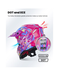 Casco ILM Z705 para Niños Off-Road Pony Estrellas S 2