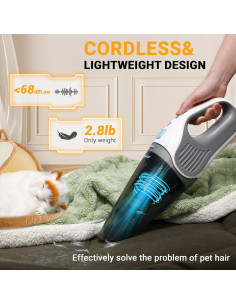 Aspiradora Portátil Inalámbrica DEKOPRO DKPCVCA18VA1 8000PA 2