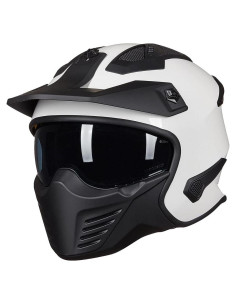 Casco Abierto ILM 726X para Motocicleta Blanco XL