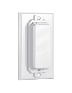 Protector de Interruptor de Luz CLYMENE Estilo Rocker Blanco 2 Pzs