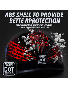 Casco de medio rostro CARTMAN CM-808AFS Calavera Patriótica 2