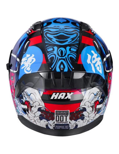 Casco Integral HAX Obsidian Doble Visera Samurai Rojo M