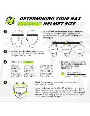 Casco Integral HAX Obsidian Doble Visera Negro Mate XL