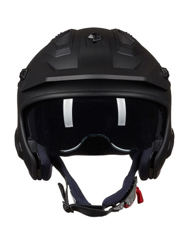 Casco Abierto ILM 726X para Motocicleta Negro Mate 1.70 kg