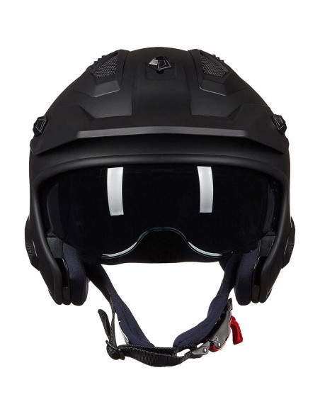 Casco Abierto ILM 726X para Motocicleta Negro Mate 1.70 kg