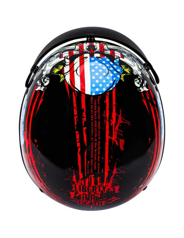 Casco Medio Rostro CARTMAN CM-808AFL Calavera Americana