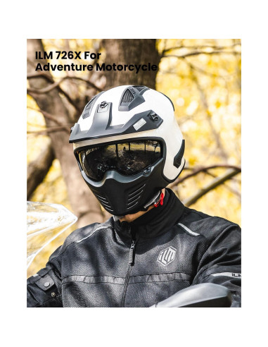 Casco Abierto ILM 726X Blanco para Motocicleta L