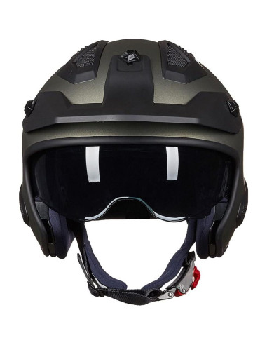 Casco Abierto ILM 726X Verde Medianoche para Motocicleta