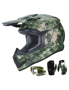 Casco GLX GX623 para ATV/Moto Joven - Camo - DOT