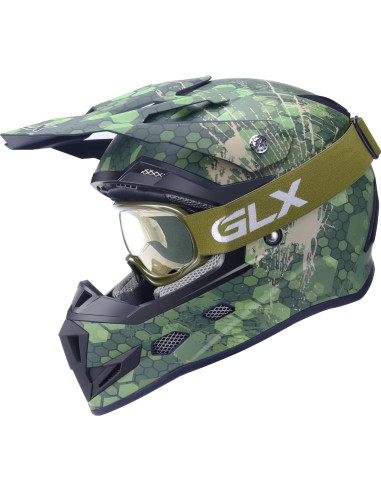 Casco GLX GX623 para ATV/Moto Joven - Camo - DOT