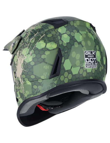 Casco GLX GX623 para ATV/Moto - Camuflaje - Pequeño - DOT Casco GLX GX623 para ATV/Moto - Camuflaje - Pequeño - DOT