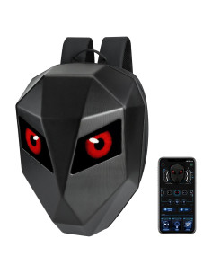 Mochila LED Impermeable para Motocicleta - 30L - Color Negro