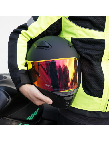 Casco Integral JQF Gear WS-607 Negro Mate para Motocicleta