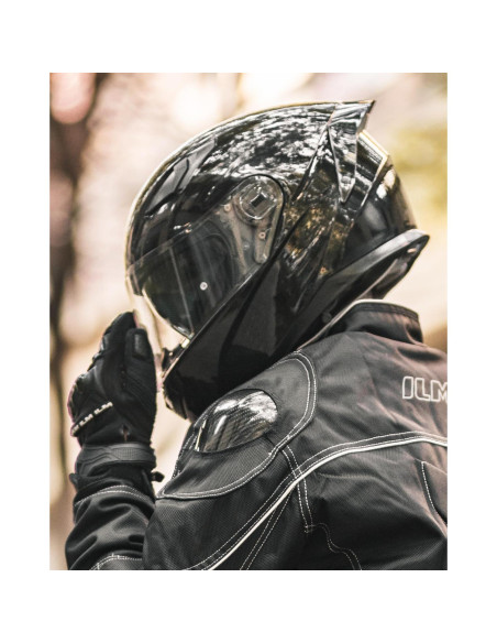 Casco de Moto ILM Full Face Modelo 129 Negro Brillante