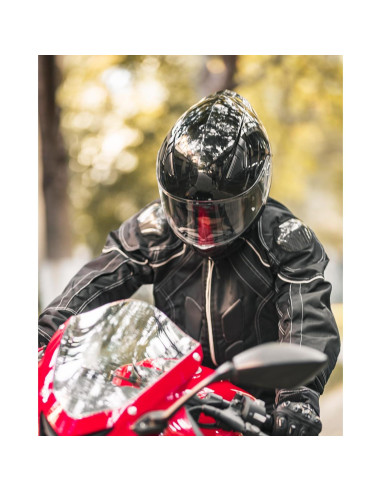 Casco de Moto ILM Full Face Modelo 129 Negro Brillante