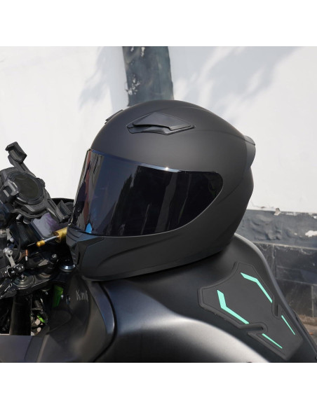 Casco Integral Negro JQF Gear WS-607 XL Aprobado DOT Casco Integral Negro JQF Gear WS-607 XL Aprobado DOT