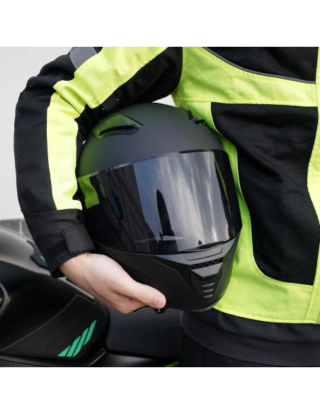 Casco Integral Negro JQF Gear WS-607 XL Aprobado DOT Casco Integral Negro JQF Gear WS-607 XL Aprobado DOT