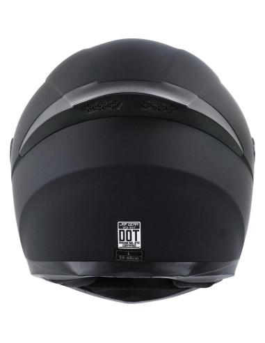 Casco Integral Negro WS-607 para Motocicleta XXL