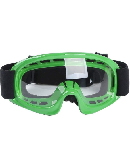 Casco SLMOTO para Niños Llama Verde + Gafas y Guantes