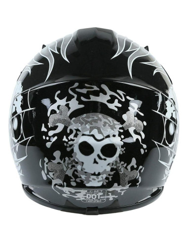 Casco SLMOTO para Niños Motocross Calavera Negra Mediano