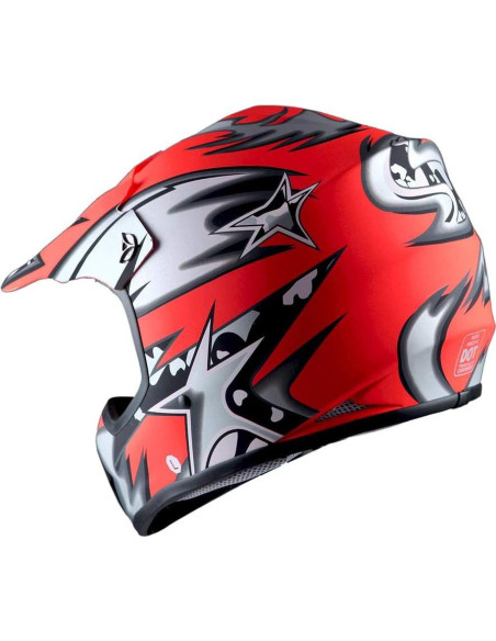 Casco de Motocross Power Gear Rojo Mate L 53-54 cm
