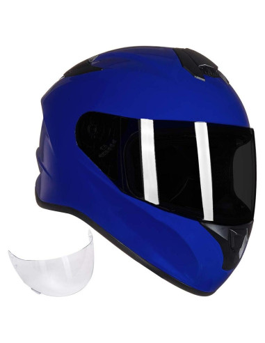 Casco de Moto ILM ST-06 Integral Azul Mediano con Ventilación