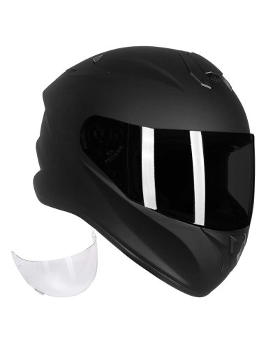 Casco de Moto ILM ST-06 Grande Negro Mate con Ventilación